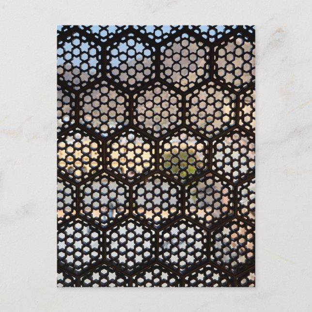 Geometric Lattice-fönstret, Indien Vykort (Framsida)