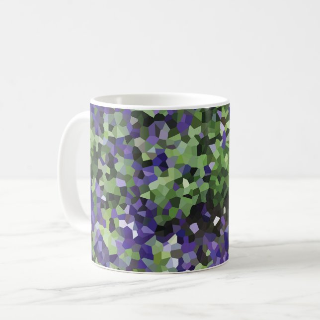 Geometric Lavender Garden Kaffemugg (Framsida vänster)