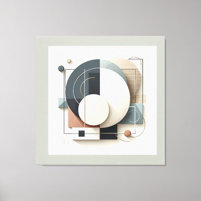 Geometric Layered Harmony Canvastryck (Framsida)