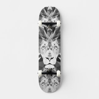 Geometric Lejon Black and White Skateboard Bräda 21,5 Cm