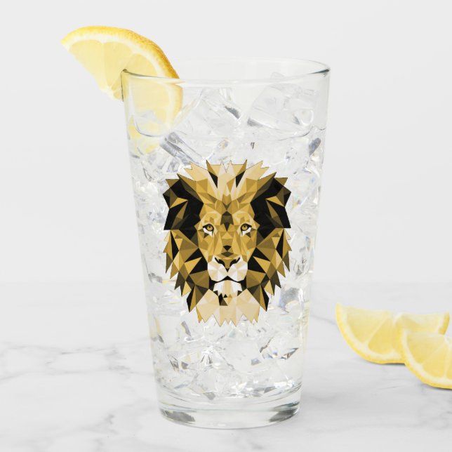 Geometric Lejon Head Brown Glaskopp (Framsida Ice)