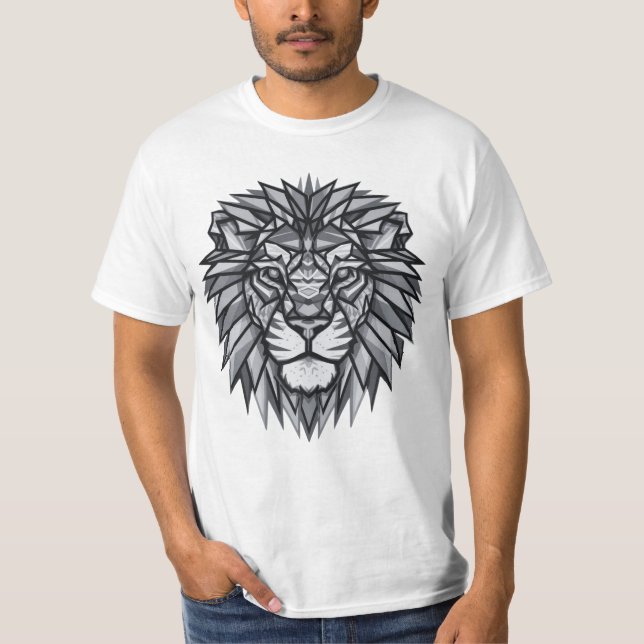 Geometric Lejon Head T Shirt (Framsida)
