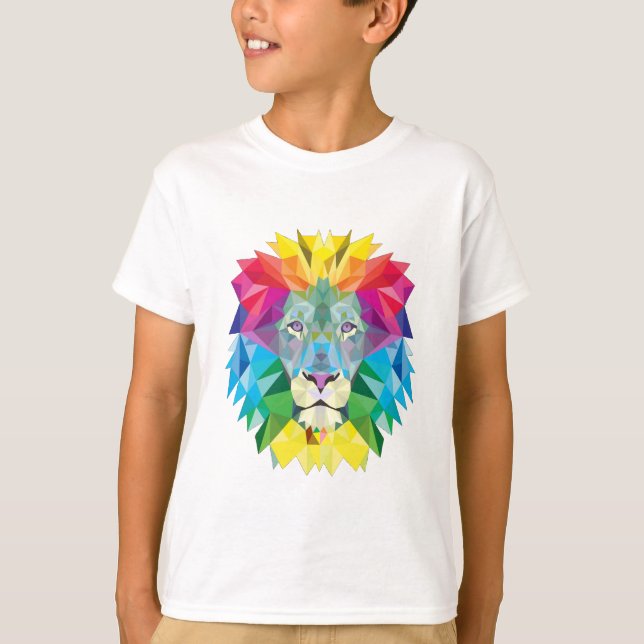 Geometric Lejon Head T-shirt (Framsida)