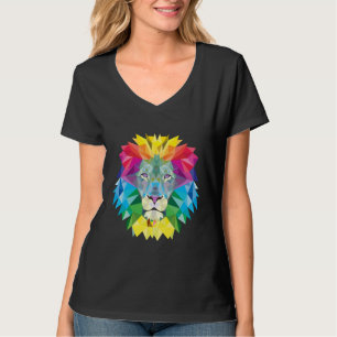 Geometric Lejon Head T Shirt