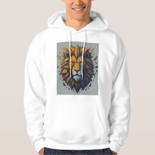 Geometric Lejon Roar" T-shirt Hoodie