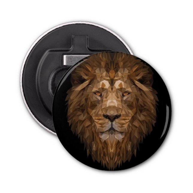 Geometric Lejonare Porträtt Flasköppnare (Framsidan)