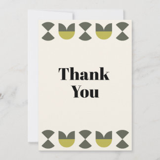 Geometric Light peach Thank You Card Julkort