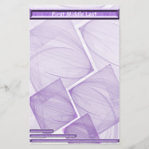 Geometric Lila Shades Personlig Brevpapper