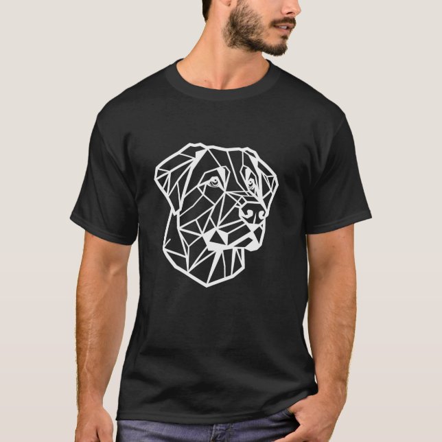 Geometric Line Art Anatolian Shepherd Hund Kangal  T Shirt (Framsida)