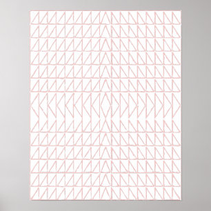 Geometric Line Art i snyggt Abstrakt i Rosa Poster