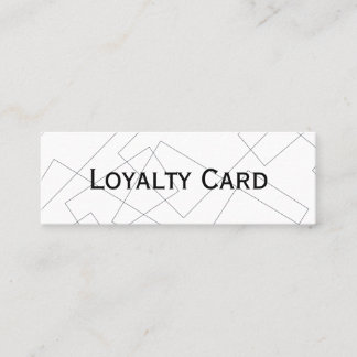 Geometric Line Art Loyalty Card - Modern och minim Lojalitetskort