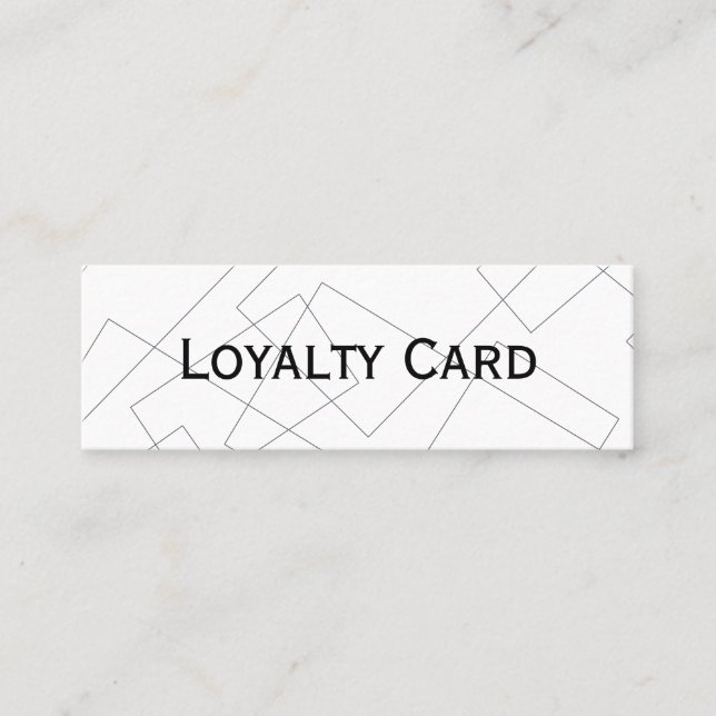 Geometric Line Art Loyalty Card - Modern och minim Lojalitetskort (Framsida)