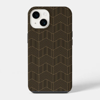 Geometric Line Minimalist Mönster Brown