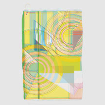 Geometric Line Shapes Golf Towel