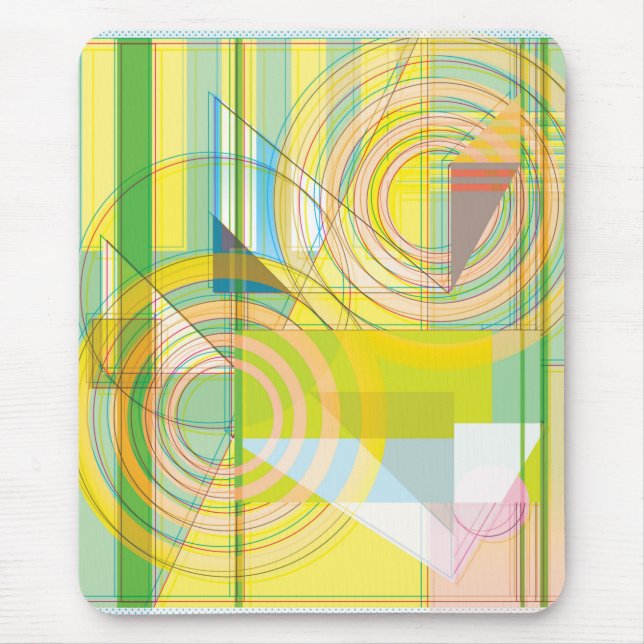 Geometric Line Shapes Mousepad Musmatta (Framsidan)