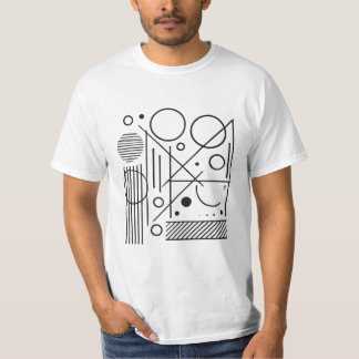 Geometric Linjer Art T Shirt