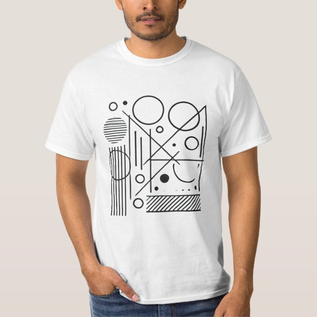 Geometric Linjer Art T Shirt (Framsida)