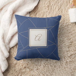 Geometric Linjer Initial Dekorativ kudde