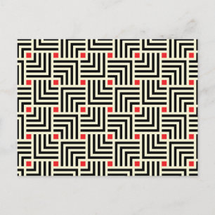 Geometric Linjer Mönster Helg Vykort