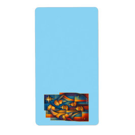 Geometric Magi - Three Wise Men Christmas Star Art Fraktsedel