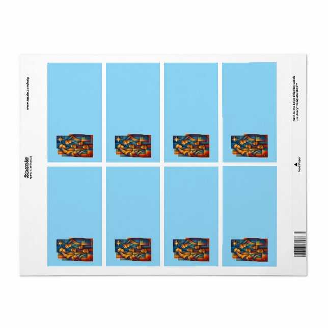 Geometric Magi - Three Wise Men Christmas Star Art Fraktsedel (Helt Ark)