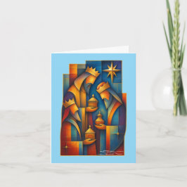 Geometric Magi - Three Wise Men Christmas Star Art Inbjudan