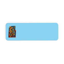 Geometric Magi - Three Wise Men Christmas Star Art Returadress Etikett