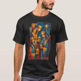 Geometric Magi - Three Wise Men Christmas Star Art T Shirt