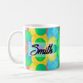 Geometric Magical abstract color art Kaffemugg