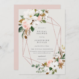 Geometric Magnolia Inbjudningskort för möhippan