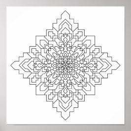 Geometric Mandala #10 Poster