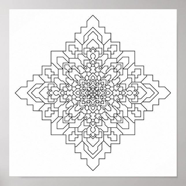 Geometric Mandala #10 Poster (Framsidan)