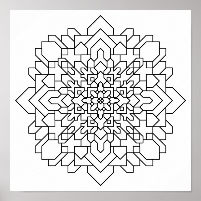 Geometric Mandala #12 Poster (Framsidan)