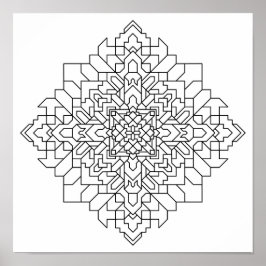 Geometric Mandala #14 Poster