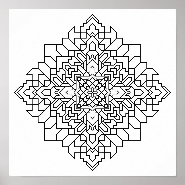 Geometric Mandala #14 Poster (Framsidan)