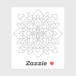 Geometric Mandala #1 - klar Klistermärken