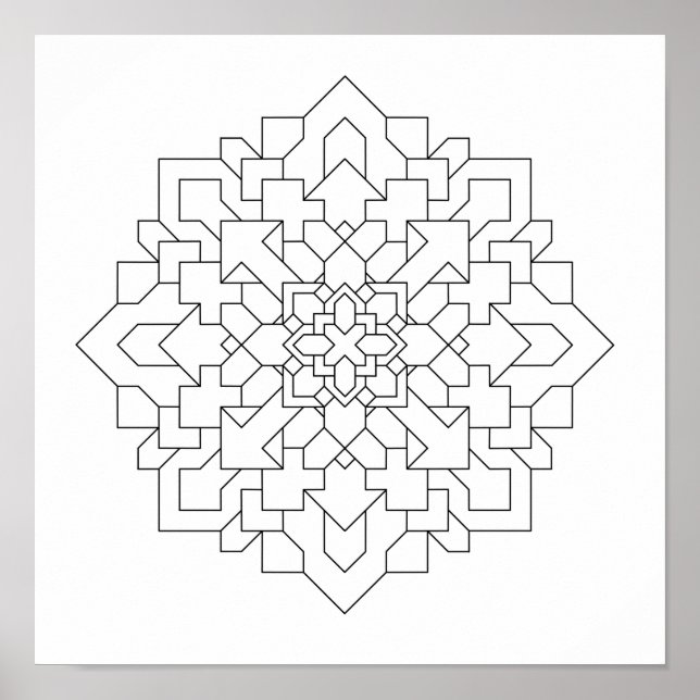 Geometric Mandala #3 Poster (Framsidan)