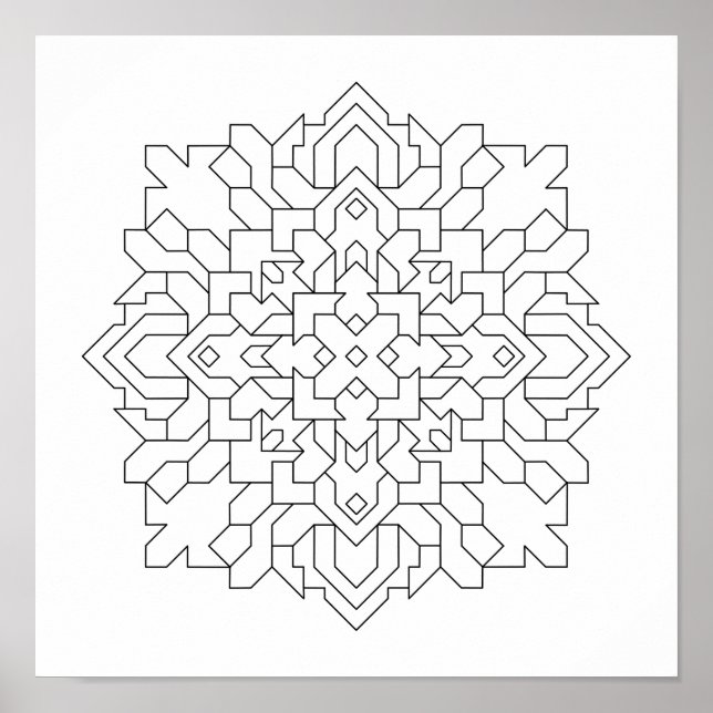 Geometric Mandala #6 Poster (Framsidan)