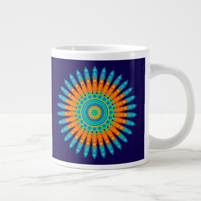 Geometric Mandala Art Circle Design-48256 Jumbo Mugg (Höger)
