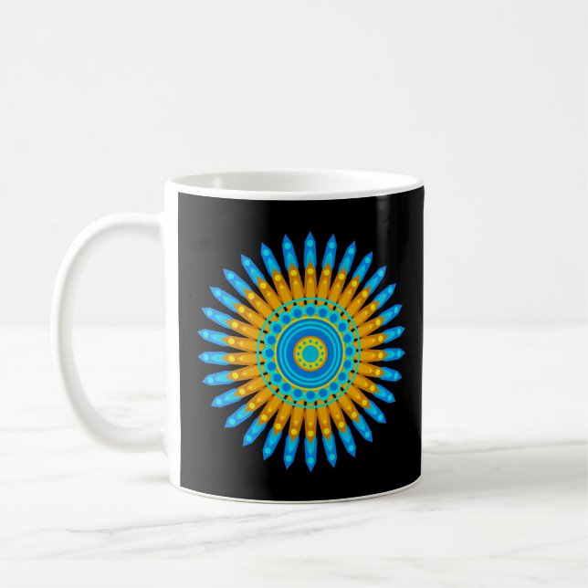 Geometric Mandala Art Circle Design 48256 Kaffemugg (Vänster)