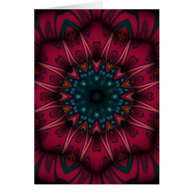 Geometric Mandala Hälsningskort (Framsidan)