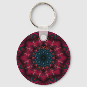 Geometric Mandala Nyckelring