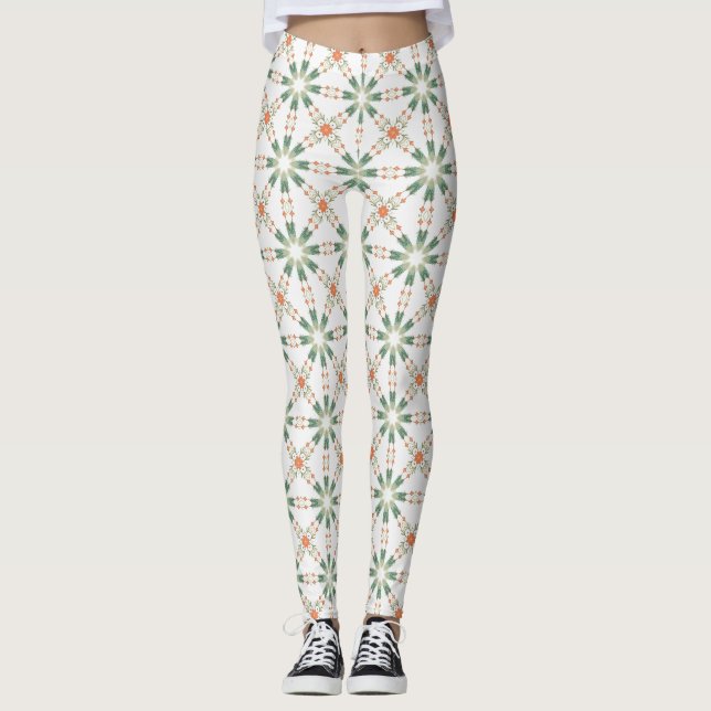 Geometric Mandala Print Yoga Pants Leggings (Framsida)