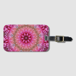 Geometric Mandala Rosa Flower Mönster-67545 Bagagebricka