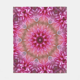 Geometric Mandala Rosa Flower Mönster-67545 Fleecefilt