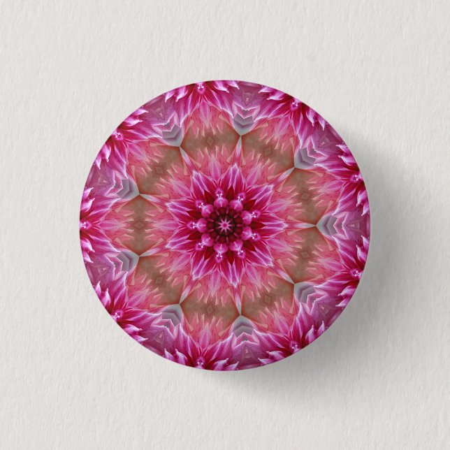 Geometric Mandala Rosa Flower Mönster-67545 Knapp (Framsida)