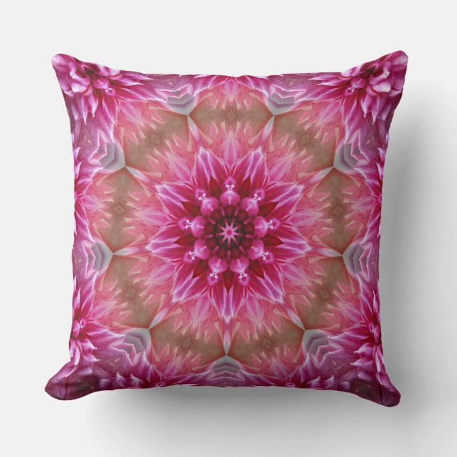Geometric Mandala Rosa Flower Mönster-67545 Kudde (Framsida)