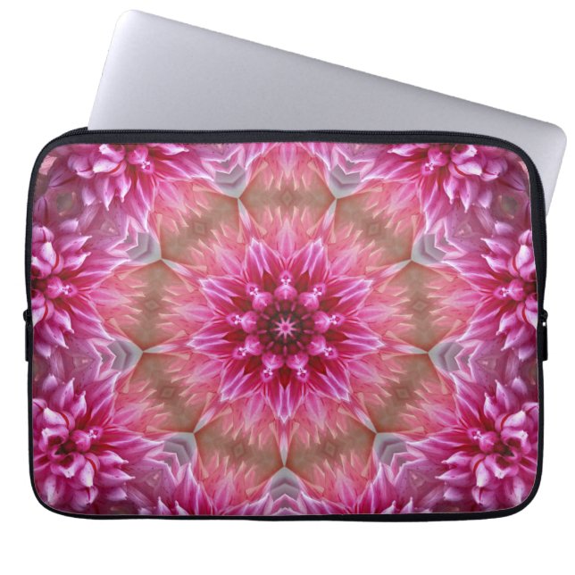 Geometric Mandala Rosa Flower Mönster-67545 Laptop Fodral (Framsidan)