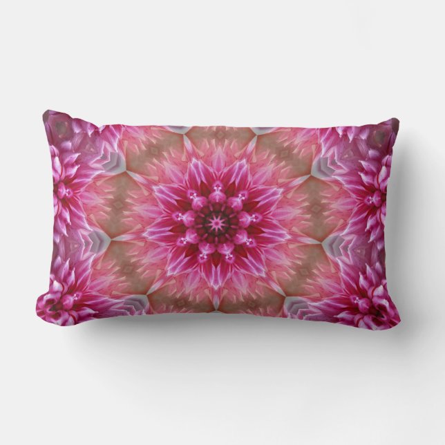 Geometric Mandala Rosa Flower Mönster-67545 Lumbarkudde (Framsida)
