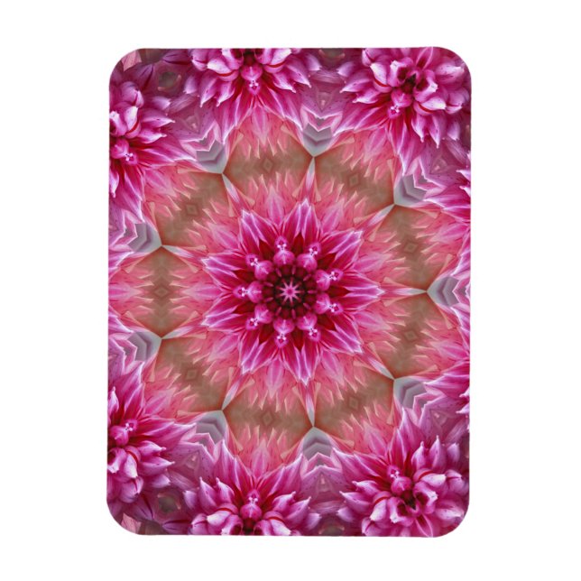 Geometric Mandala Rosa Flower Mönster-67545 Magnet (Vertikal)